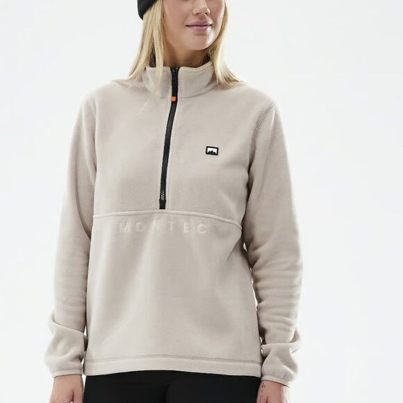 Montec Tops - Montec Echo W Fleece Sweater Half Zip Pullover Sand Beige Size XS